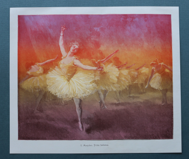 Farb Holzstich E Mesples 1900-1905 Prima ballerina